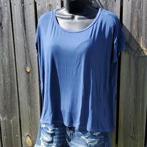 🎈3 For $60 AEO Soft & Sexy Sharkbite Hem T-shirt  *Blue* XS/S